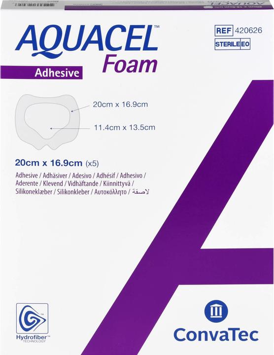 Produktbild Aquacel Schaumverband adhäsiv 20x16.9cm Sakral (5x)