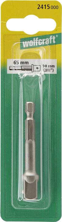 Produktbild wolfcraft wolfcraft 1 Stecknuss-Adapter Aufnahme 1/4, l=50mm (6 mm)