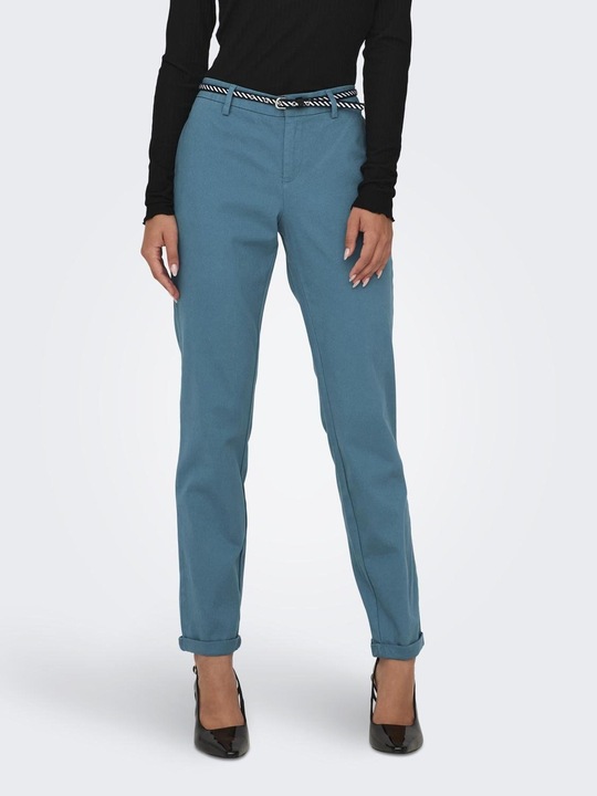 Actual product image Only Slim Fit Mid Waist Chino Trousers Chino Trousers (34)