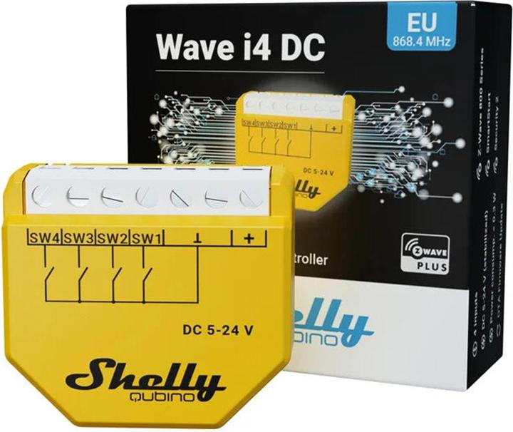 Produktbild Shelly ALREZWE W I4DC - Qubino Wave i4 DC (Schaltaktor)