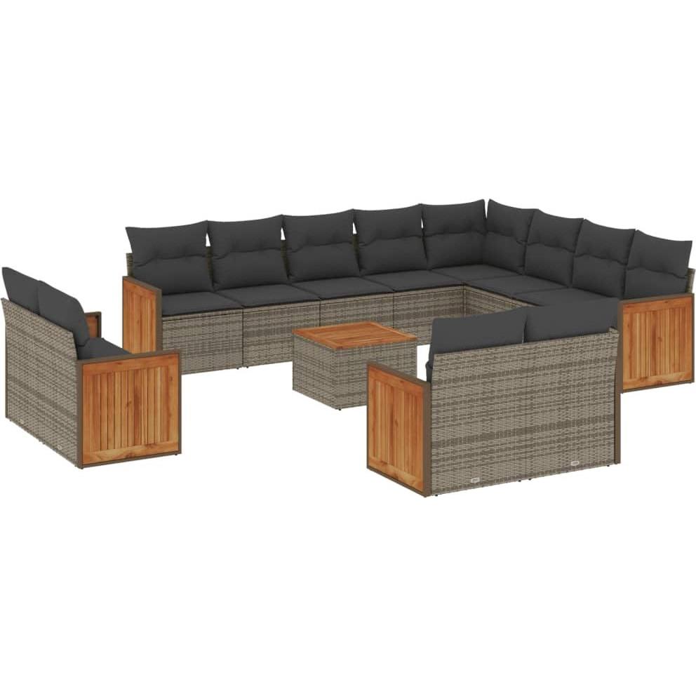 VidaXL, Gartenlounge, 10-tlg. Garten-Lounge-Set mit Kissen