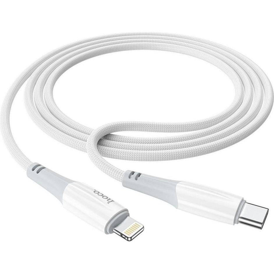 Hoco Cable cable Type C to Lightning PD 3A 20W X70 1 m white (1 m, USB 3.2 Gen 2, 20 W), Cavo USB