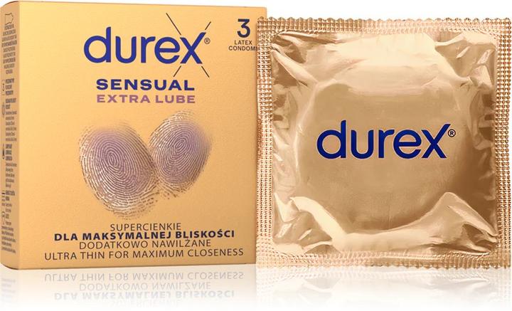 Produktbild Durex Sensual Extra Lubricated Kondome - 3 Stück (3 Stk.)