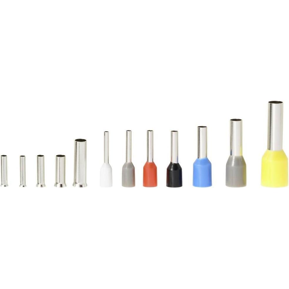 Thumbnail - Tru Components, Kabelverbindung, TC-11991836 Aderendhülsen-Sortiment 0.5mm² 6mm² Silber, Weiss, Grau, Rot, Schwarz