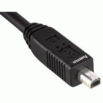 Produktbild Hama USB 2.0 A-Mini B4 1,8m black (1.80 m, USB 2.0)