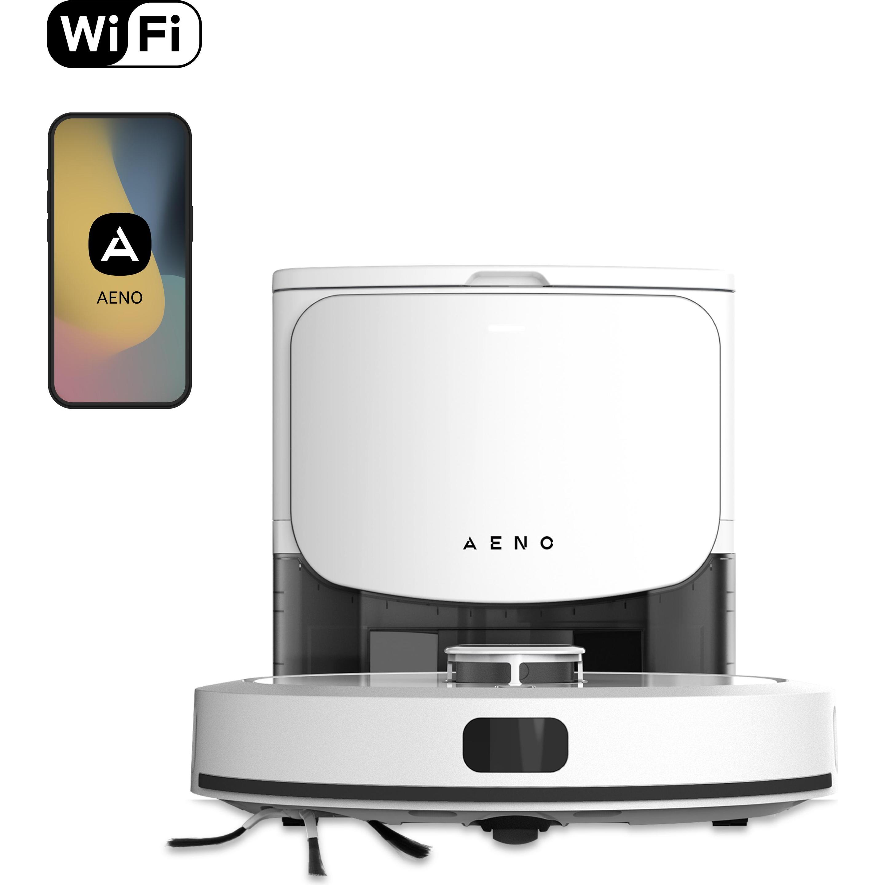 Aeno White, Laser Robot Vacuum cleaner with 5200mAh battery,300ml dustbin, 300ml water tank. Self Empty S, Staubsauger R...