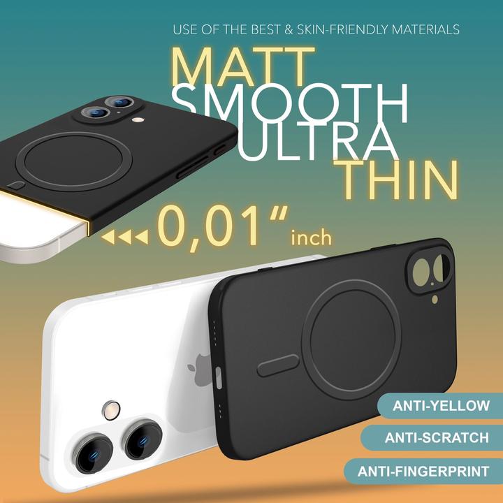 Produktbild Nalia Extrem Dünnes 0,3mm Hard-Case mit MagSafe, Matte Hülle (Apple iPhone 16)