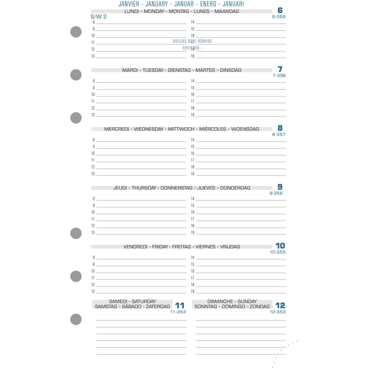 Thumbnail - Exacompta, Kalender, Nachfllung Exatime 17, 2023, 1 Seite/Woche