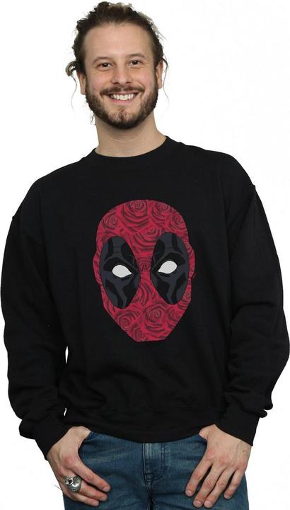Actual product image Mens Deadpool Head Of Roses Sweatshirt (4XL)