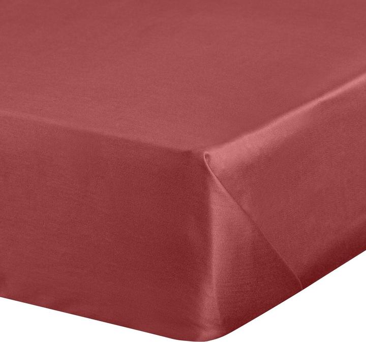Eurofirany Glattes Blatt ohne Gummiband 160x210 cm aus Baumwollsatin rot 125 g/m2 Nova 160 x 210 cm