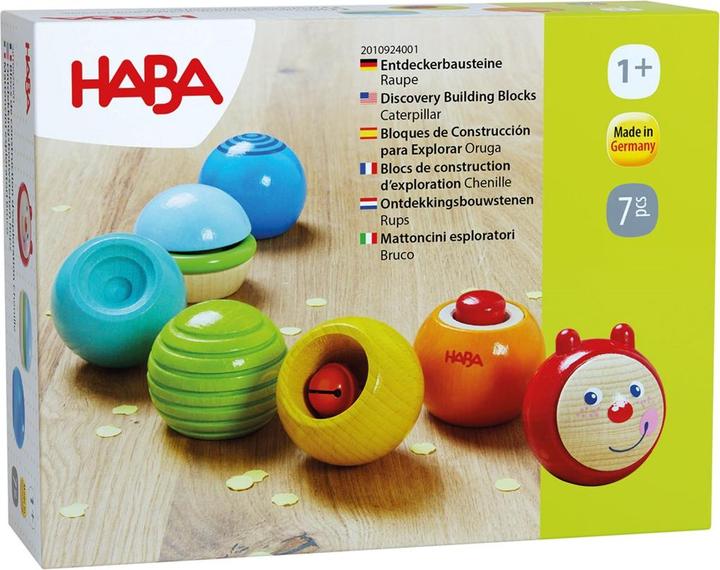 Actual product image Haba Discovery building blocks caterpillar