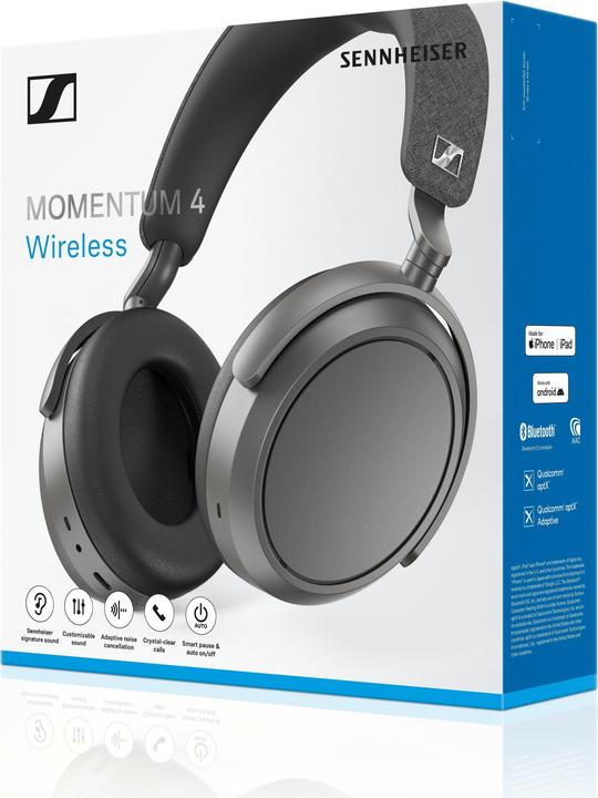 Produktbild Sennheiser Momentum 4 Wireless (ANC, 60 h, Kabellos, Kabelgebunden)