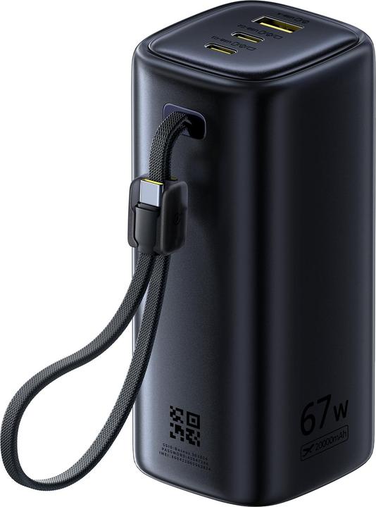 Actual product image Baseus EnerGeek GX11 MiFi Power Bank 20000mAh 67W Cosmic Black (20000 mAh, 67 W)