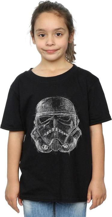Produktbild Star Wars Stormtrooper Scribble Helmet TShirt Mädchen (152, 158)