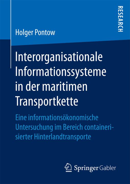 Energie-Label Interorganisationale Informationssysteme in der maritimen Transportkette (Deutsch, Holger Pontow, 2017)