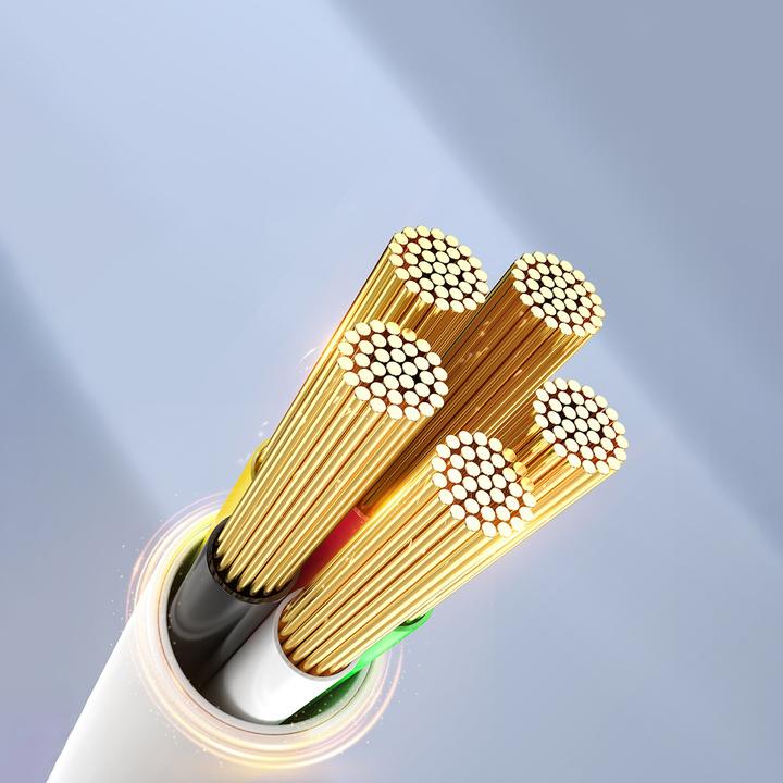 Actual product image Orico Cable CDX 100W 5A Power Delivery USB-C - USB-C 1m Cable - White (1 m, USB 2.0, 100 W)