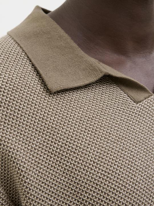 Produktbild Jack & Jones Jprcceaston Knit Split Neck Ss Sn (XS)