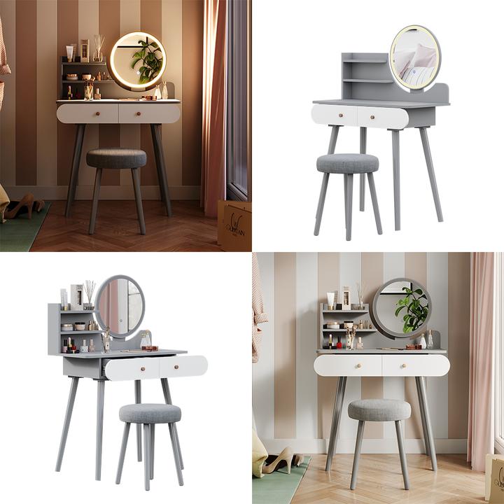 Image du produit Vicco Edda avec éclairage LED et tabouret (80 x 40 x 121 cm)