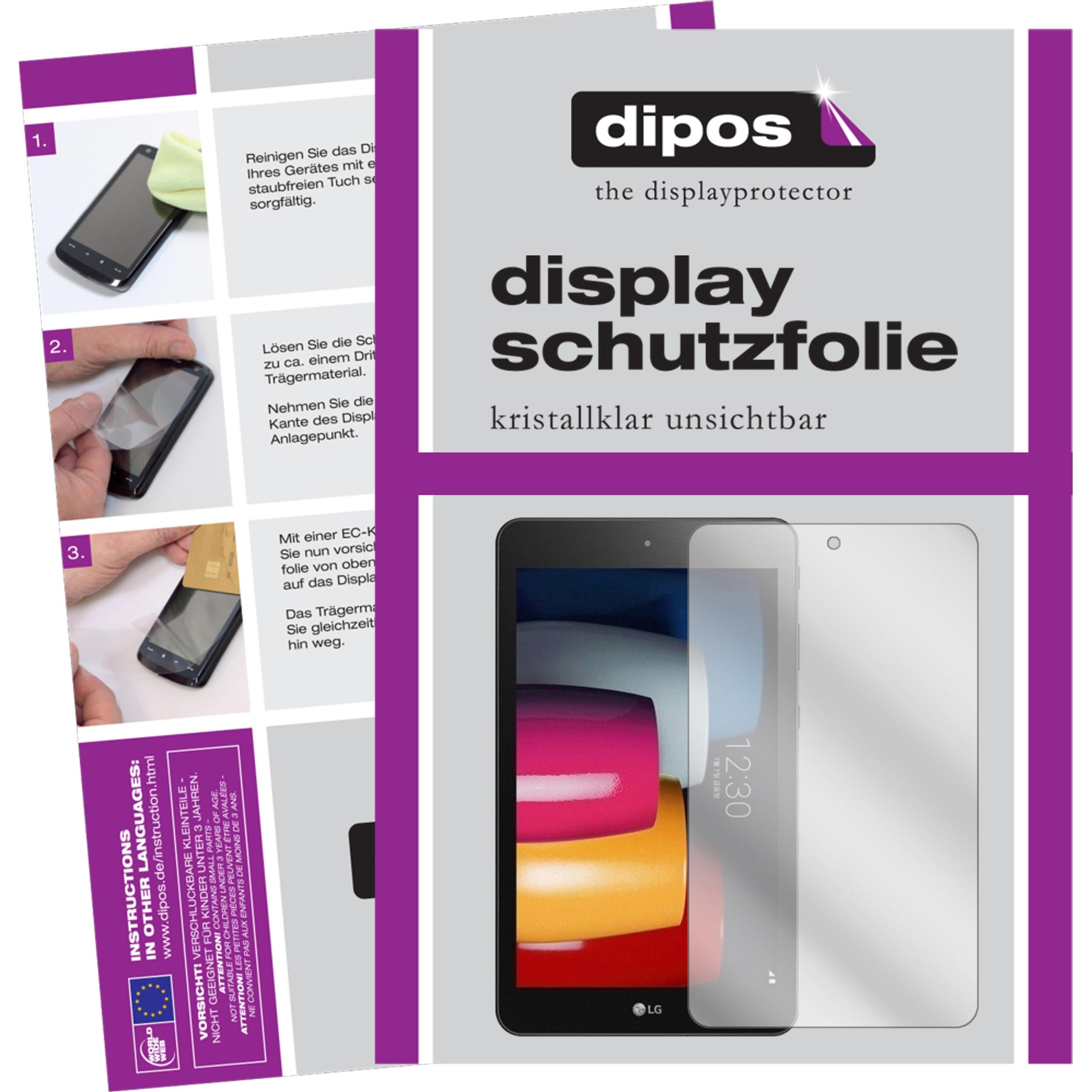 Dipos Displayschutzfolie Crystalclear (2 Stück, LG G Pad 4), Tablet Schutzfolie