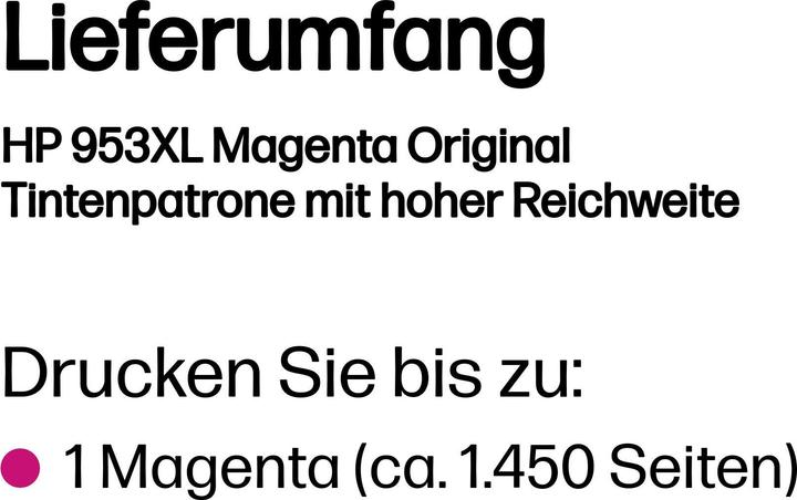 Nährwerte und Zutaten HP 953XL (M)