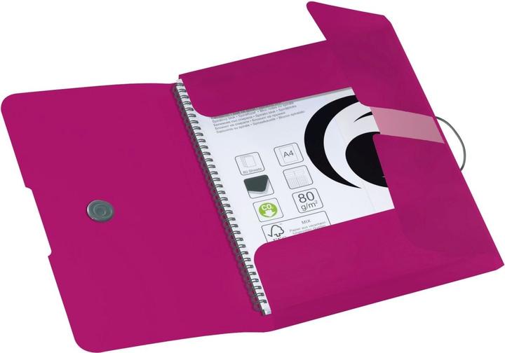 Actual product image Herlitz Folder easy orga to go, A4, PP film, berry opaque, 3 flaps, with closure button and G (A4, 1 x)
