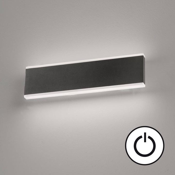 Actual product image Fischer & Honsel Honsel Muur LED wall light 8.2W warm white acrylic sand black 30534