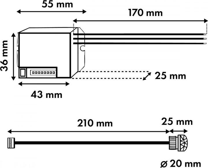 Actual product image Maclean PIR motion detector, 12-24V DC, MCE32 V (6 m)