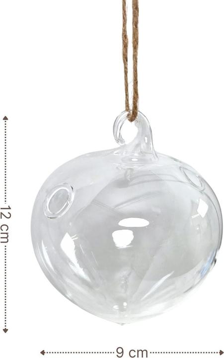 Produktbild Hermex Hängende Glasvase (1 x, 9 x 9 x 12 cm)