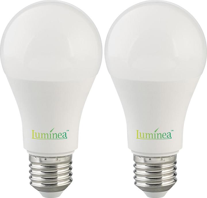 Luminea 2er-Set LED-Lampen mit Dämmerungssensor, E27, 11 W, 1.050 lm, weiss (E27, 1050 lm, 2 x)