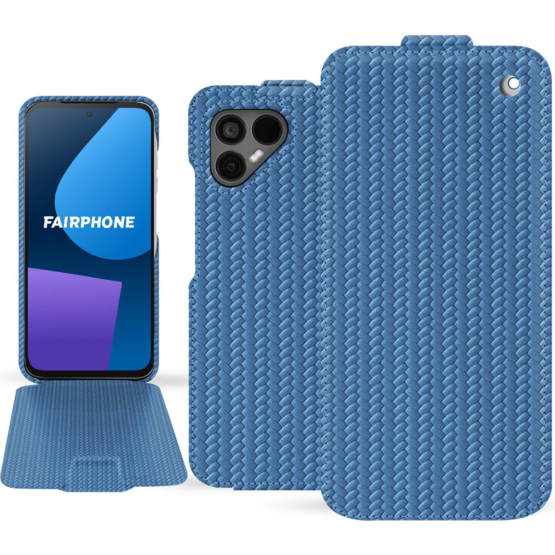 Thumbnail - Noreve Lederschutzhülle vertikal (OnePlus 5), Smartphone Hülle, Blau