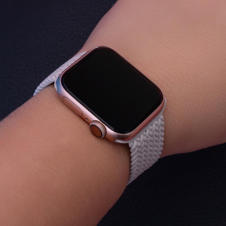Produktbild OEM Elastisches Band L für Apple Watch 42/44/45 mm Länge 165 mm hellgrau