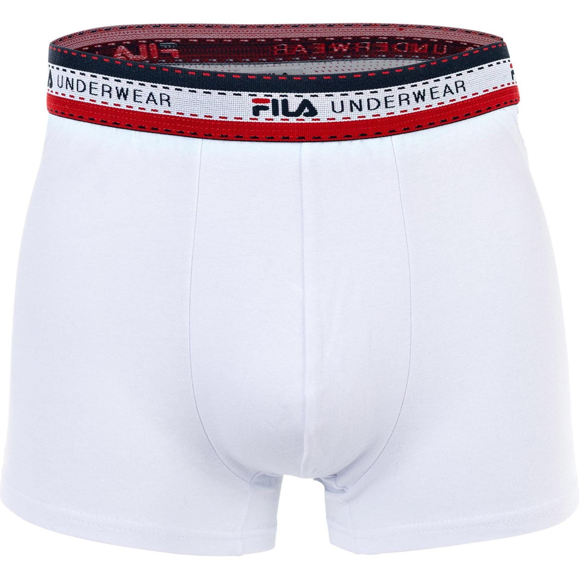 Thumbnail - FILA, Herren, Unterhosen, Boxershort Casual Stretch, Weiss, (XXL, 4er Pack)