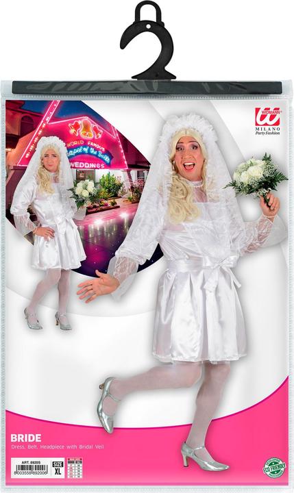 Actual product image Widmann MALE BRIDE (dress, belt, headdress with veil), XL (XL)