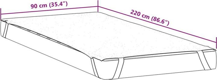 Produktbild VidaXL Matratzenschoner Matratzenauflage Matratzenschutz 90x190cm Wasserdicht (90 x 220 cm)