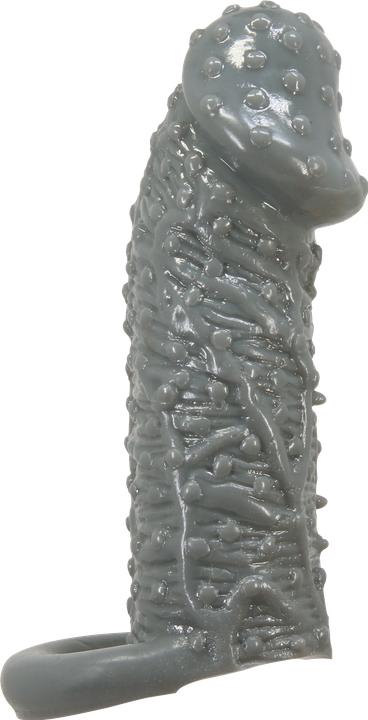 Actual product image Pretty Love Realistic Penis Enlargement and Retardation Sleeve Model 2 Grey