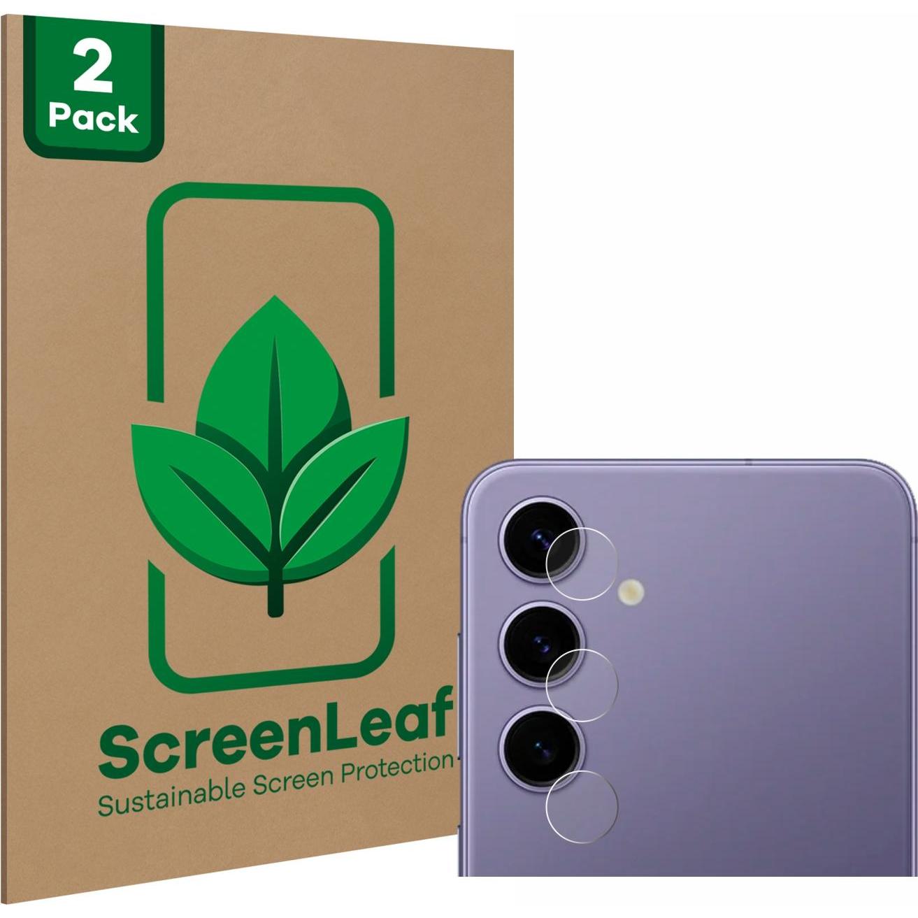 Thumbnail - ScreenLeaf Schutzfolie nachhaltiger Displayschutz Displayschutzfolie Folie Klar Transparent (2 Stück, Samsung Galaxy S24...