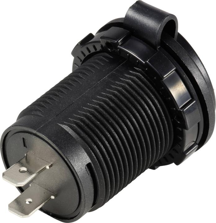 Produktbild Tru Components USB A + USB C Einbaubuchse beleuchtet LED, rund