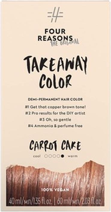 Four Reasons Original Takeaway Color Carrot Cake 6.4 Copper Brown Demi-Permanent Haarfarbe Ammoniak- (6.4 Kupferbraun)