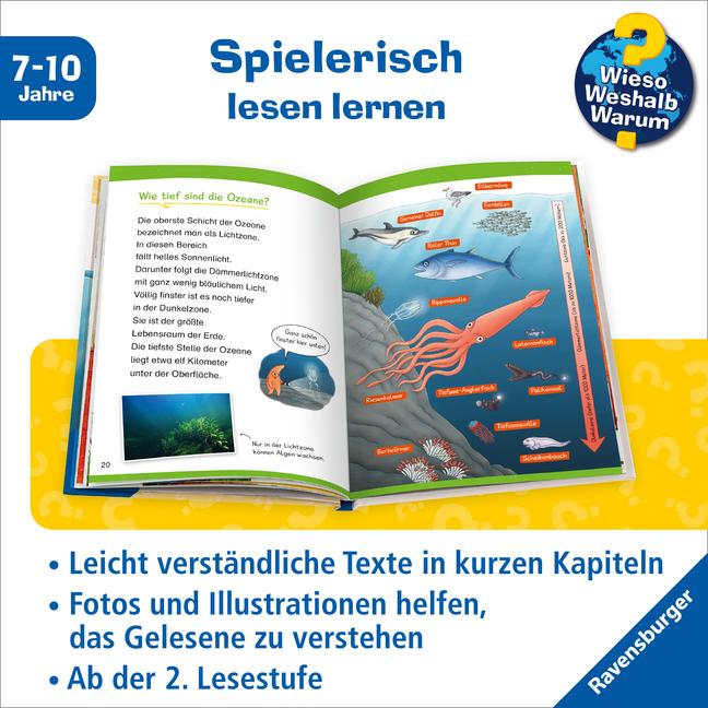 Produktbild Ravensburger Wieso? Weshalb? Warum? Erstleser, Band 8: Ozeane (Deutsch, Carola von Kessel, Ruby Warnecke, 2022)