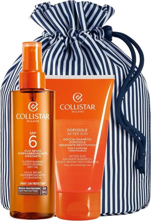 Actual product image Collistar CS Sun - Giftset Supertanning Moisturizing Dry Oil Spf 6 (Suntan oil, Up to SPF 10, 200 ml)