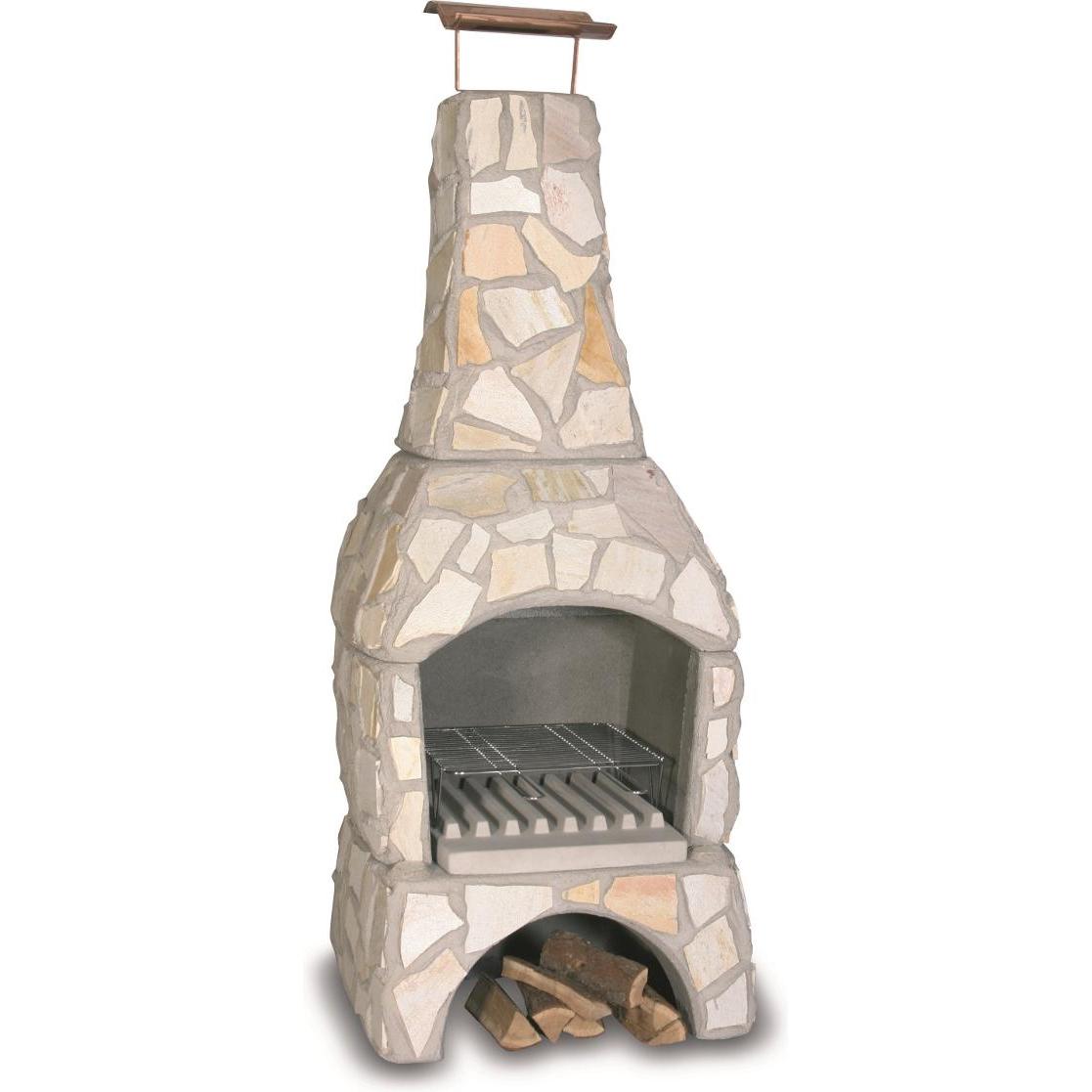 Wellfire, Gartencheminée, Grillkamin Landau Quarzit gelb