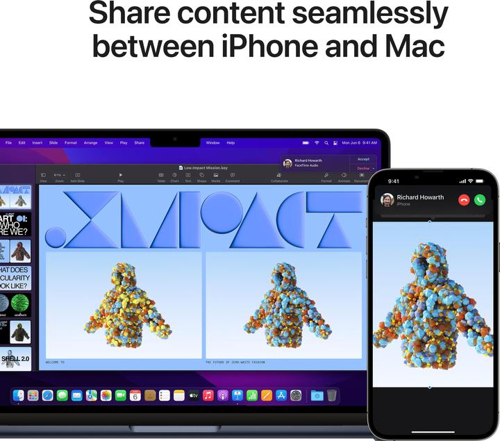 Produktbild Apple MacBook Air – 2022 (13.60", 256 GB, 16 GB, DE, M2)