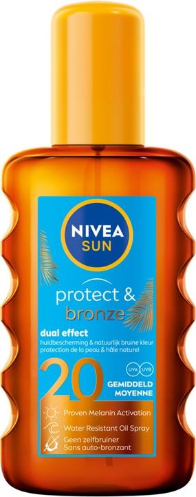 NIVEA Sun Protect & Bronze Protective Oil Spray SPF 20 200ml (Sonnenspray, SPF 20, 468.72 ml, 200 g)