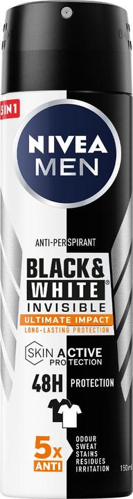 NIVEA Black & White Invisible Ultimate Impact Spray (Spray, 150 ml)