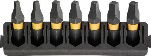 Actual product image DeWalt 7pc 25mm Square Mix Bar Flextorq (SQ1, SQ2, PZ3 x2)