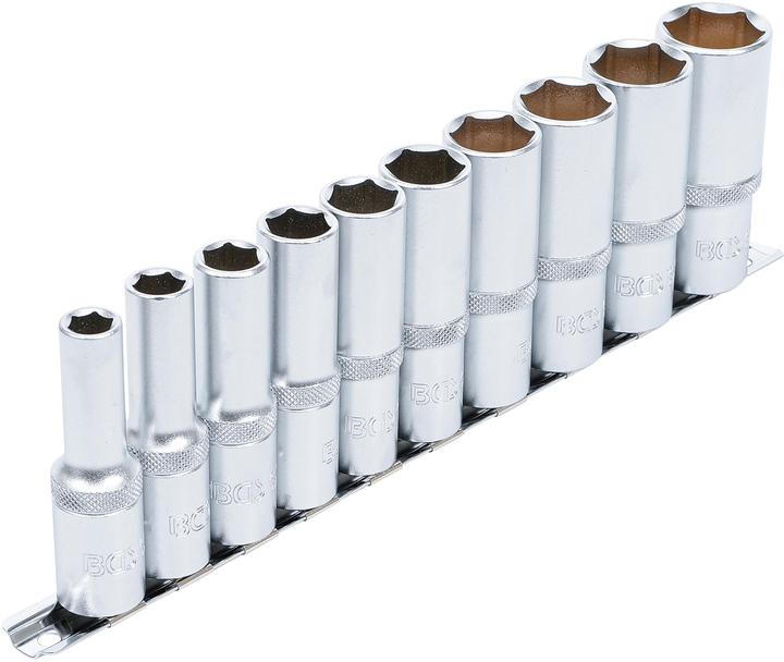 Produktbild BGS Steckschlüssel-Einsatz-Satz Sechskant, tief 12,5 mm (1/2") Zollgrössen 10-tlg.