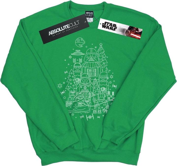 Actual product image Star Wars Mens Empire Christmas Sweatshirt (L)