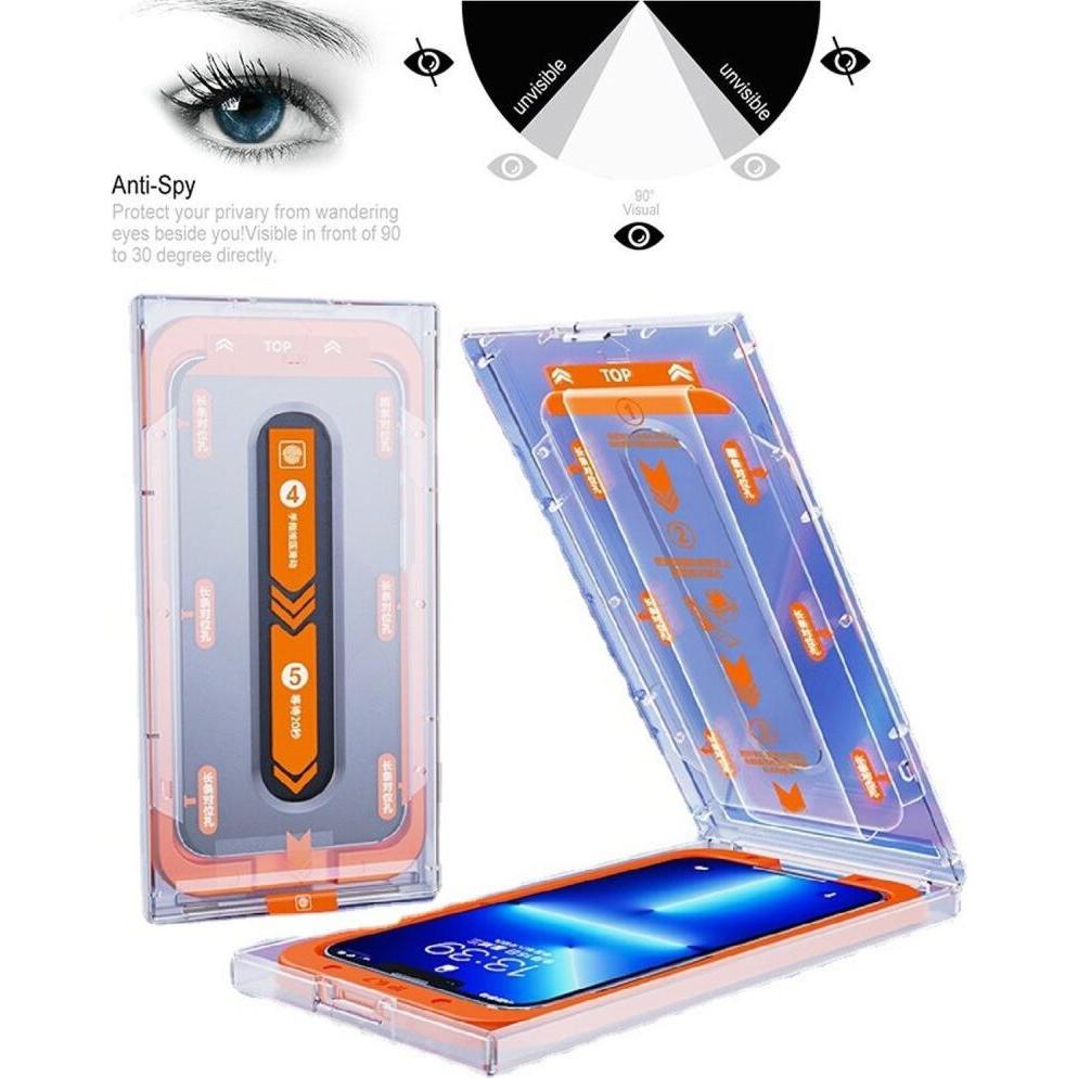 Protectorking 5x Blickschutz 9H Panzerglas Anti-Spy Montagehilfe (5 Stück, Apple iPhone 11), Smartphone Schutzfolie