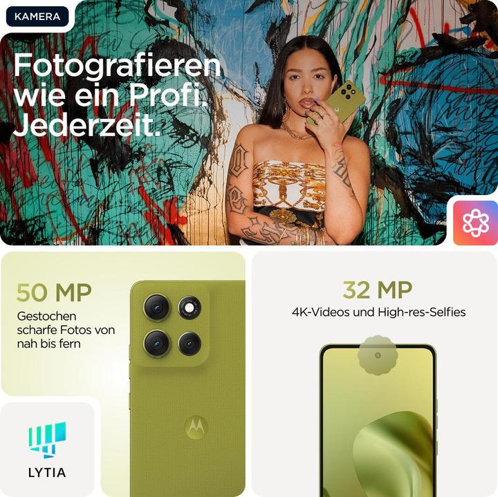 Actual product image Motorola Moto G86 (256 GB, Golden Cypress, 6.67", SIM + eSIM, 5G)