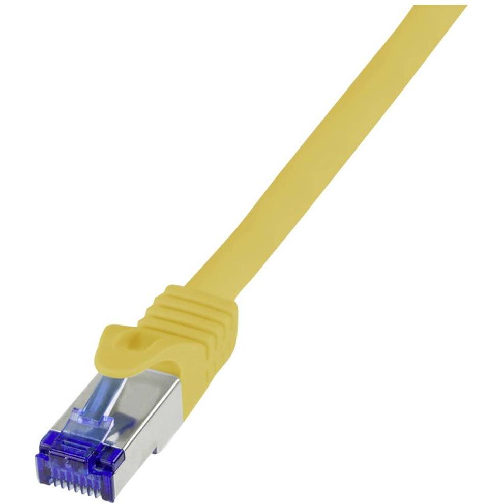 LogiLink Patchkabel Ultraflex, Kat.6A, S/FTP, 3.0 m, gelb mitCat.7 Rohkabel, extra flexibles & weiches Kabel (S/FTP, CAT...
